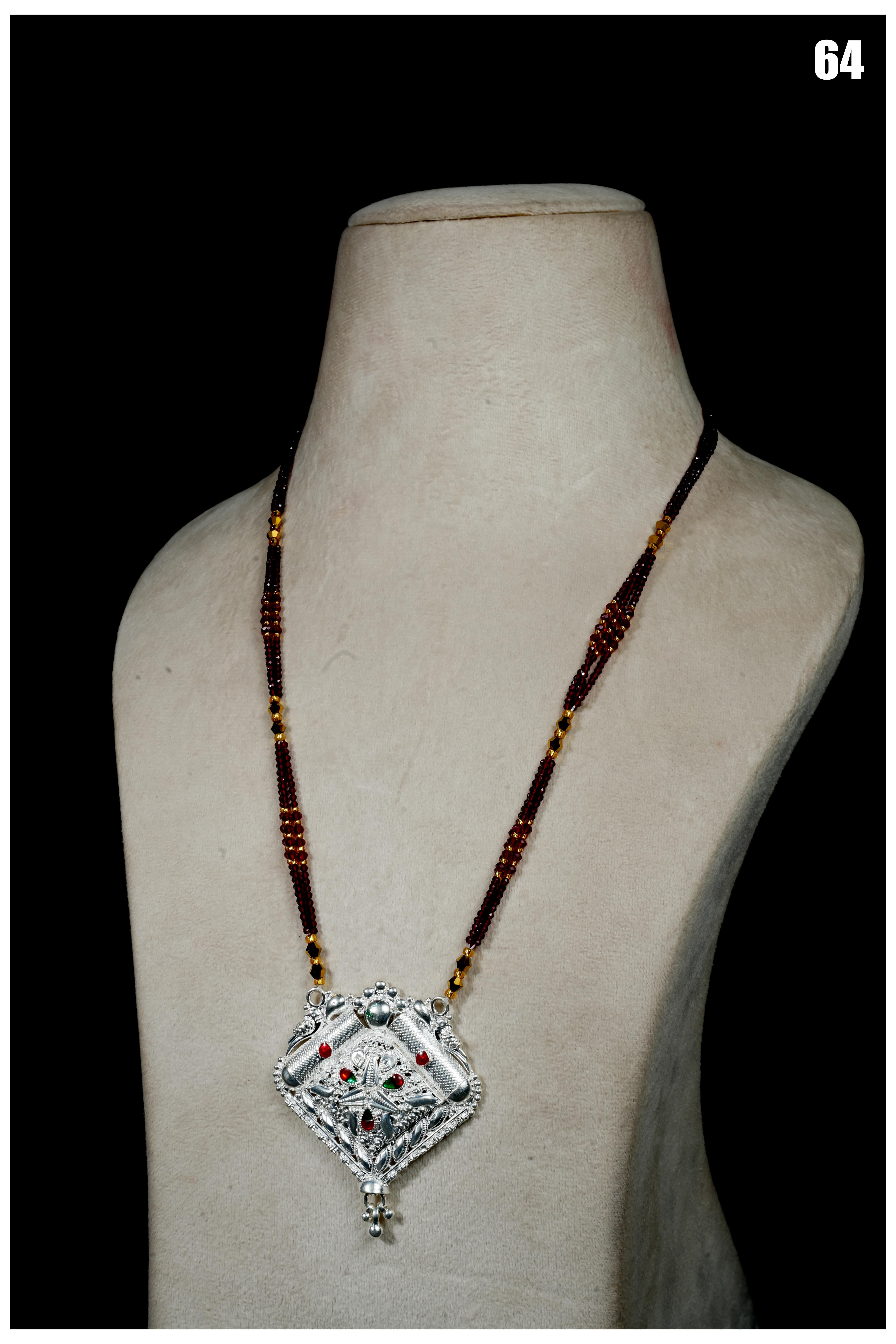 Manish Jewellers Desi Silver Mangalsutra For Girls & Women