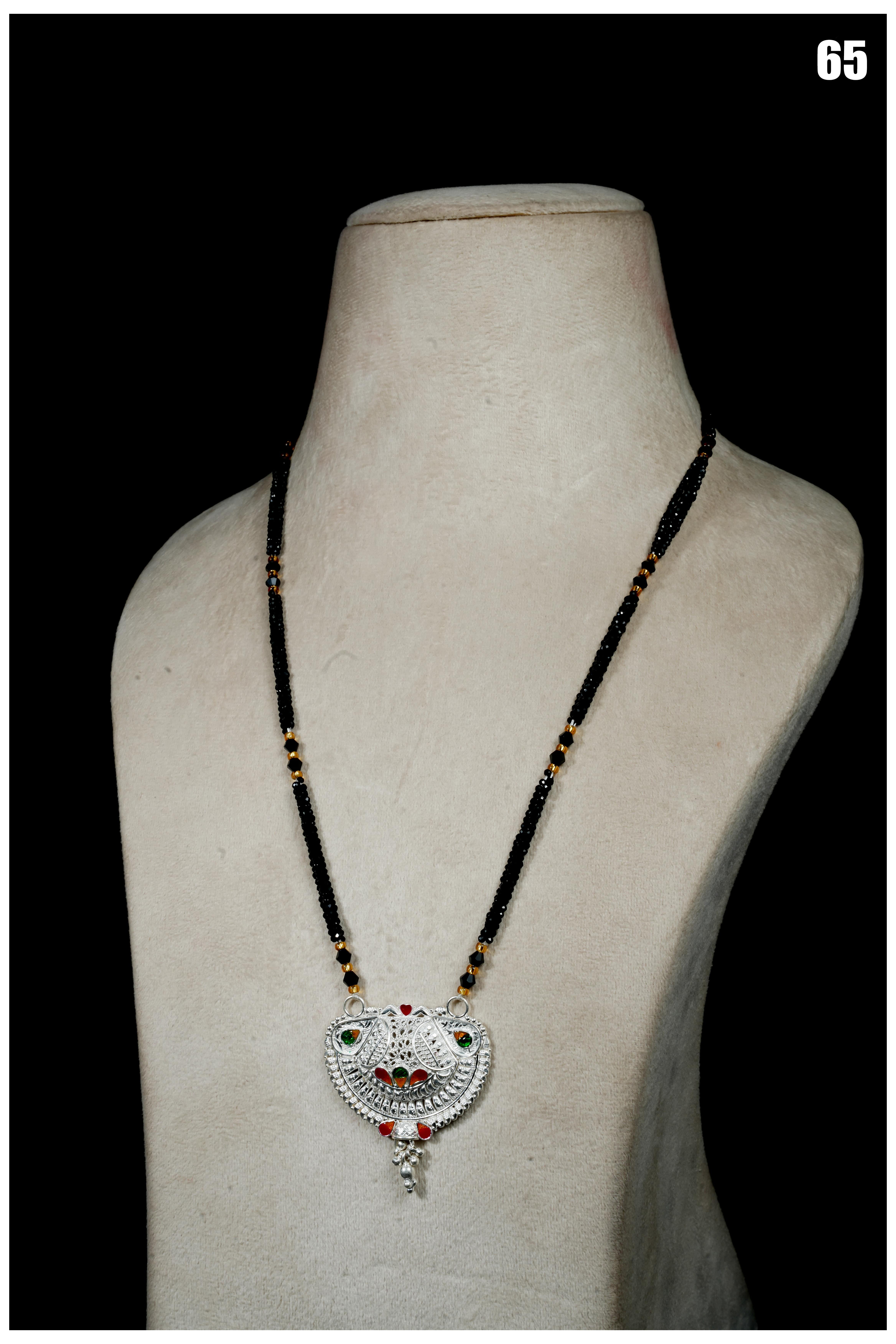 Manish Jewellers Desi Silver Mangalsutra For Girls & Women