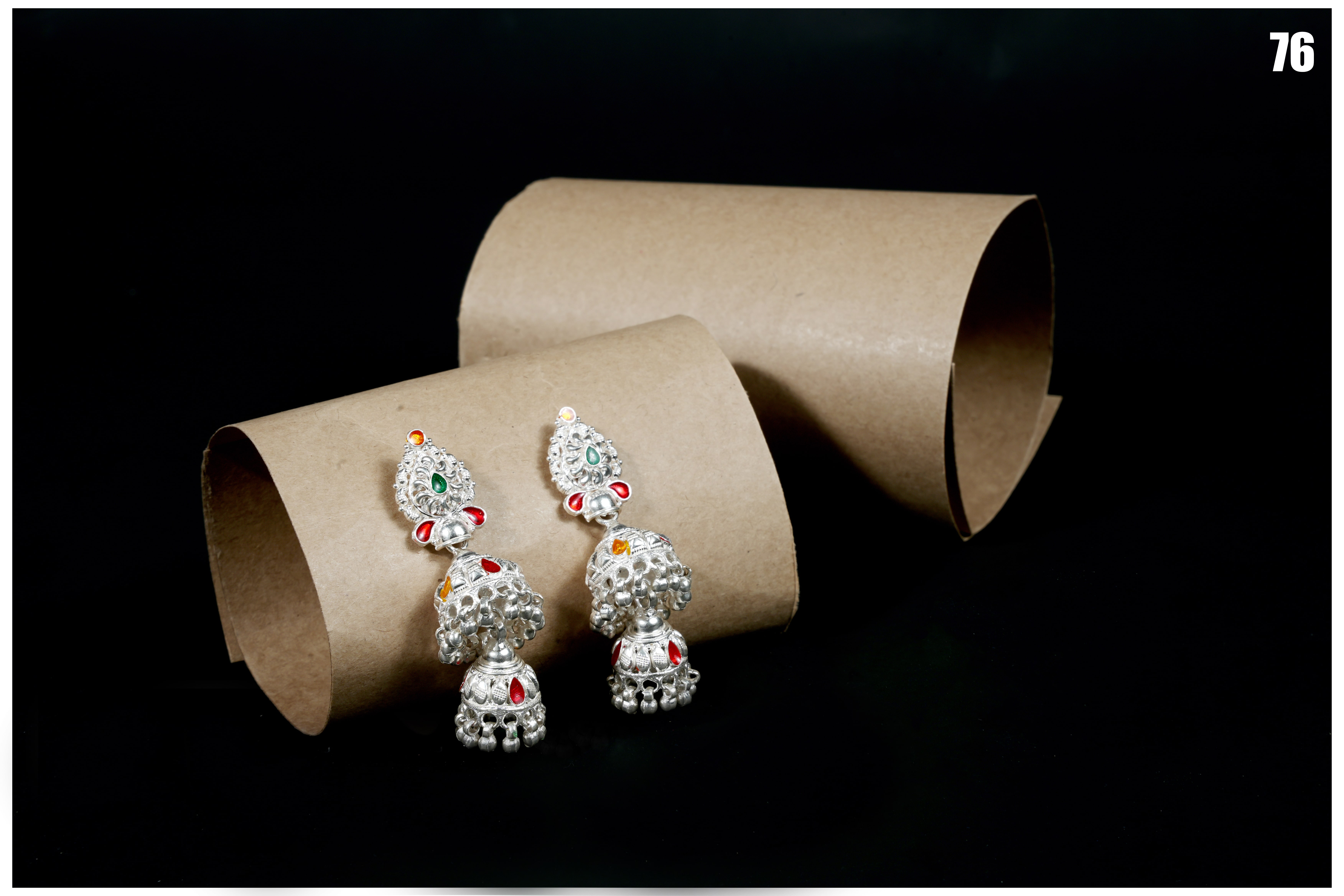 Manish Jewellers Silver Jhumki For Girls & Women