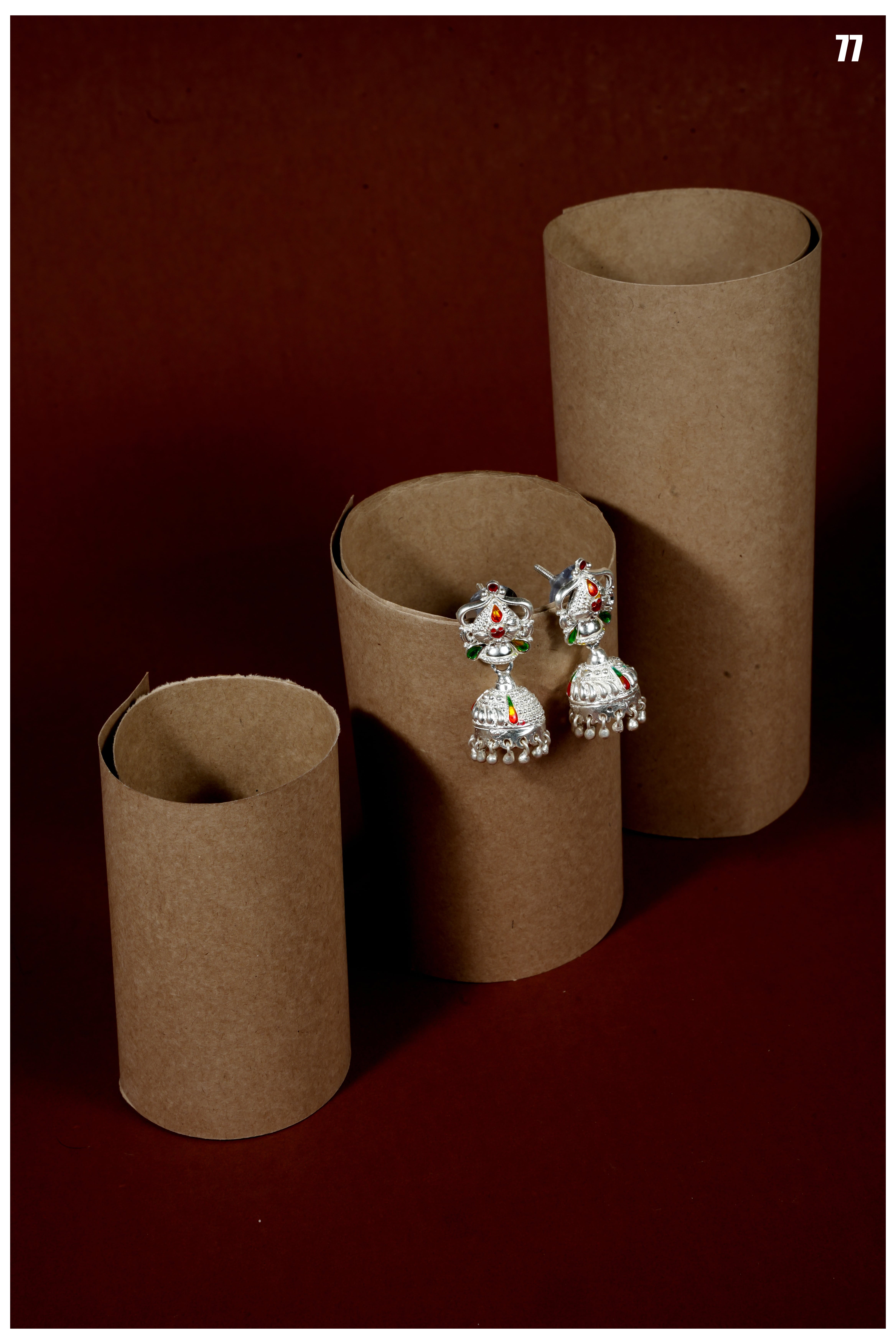 Manish Jewellers Silver Jhumki For Girls & Women