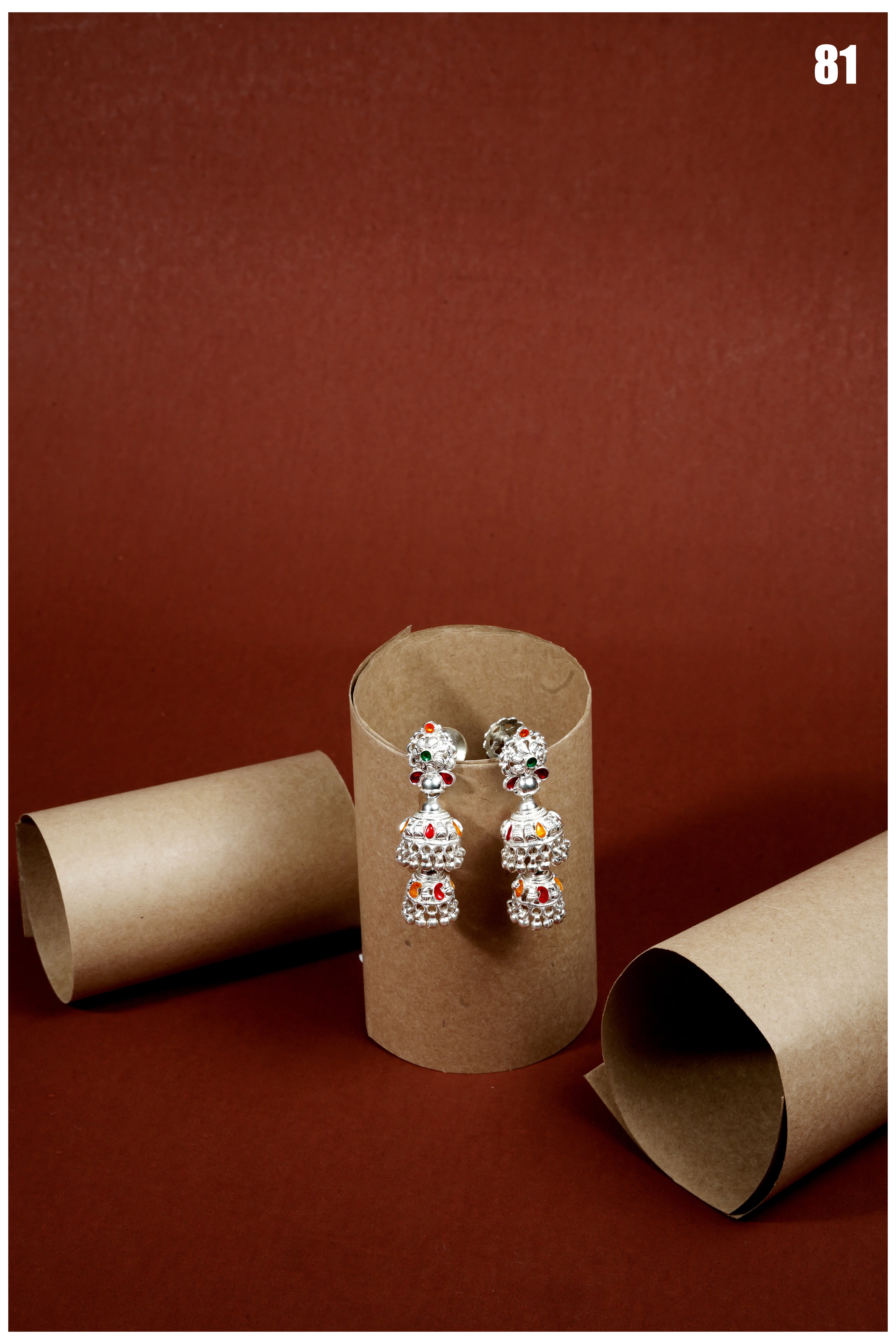 Manish Jewellers Silver Jhumki For Girls & Women