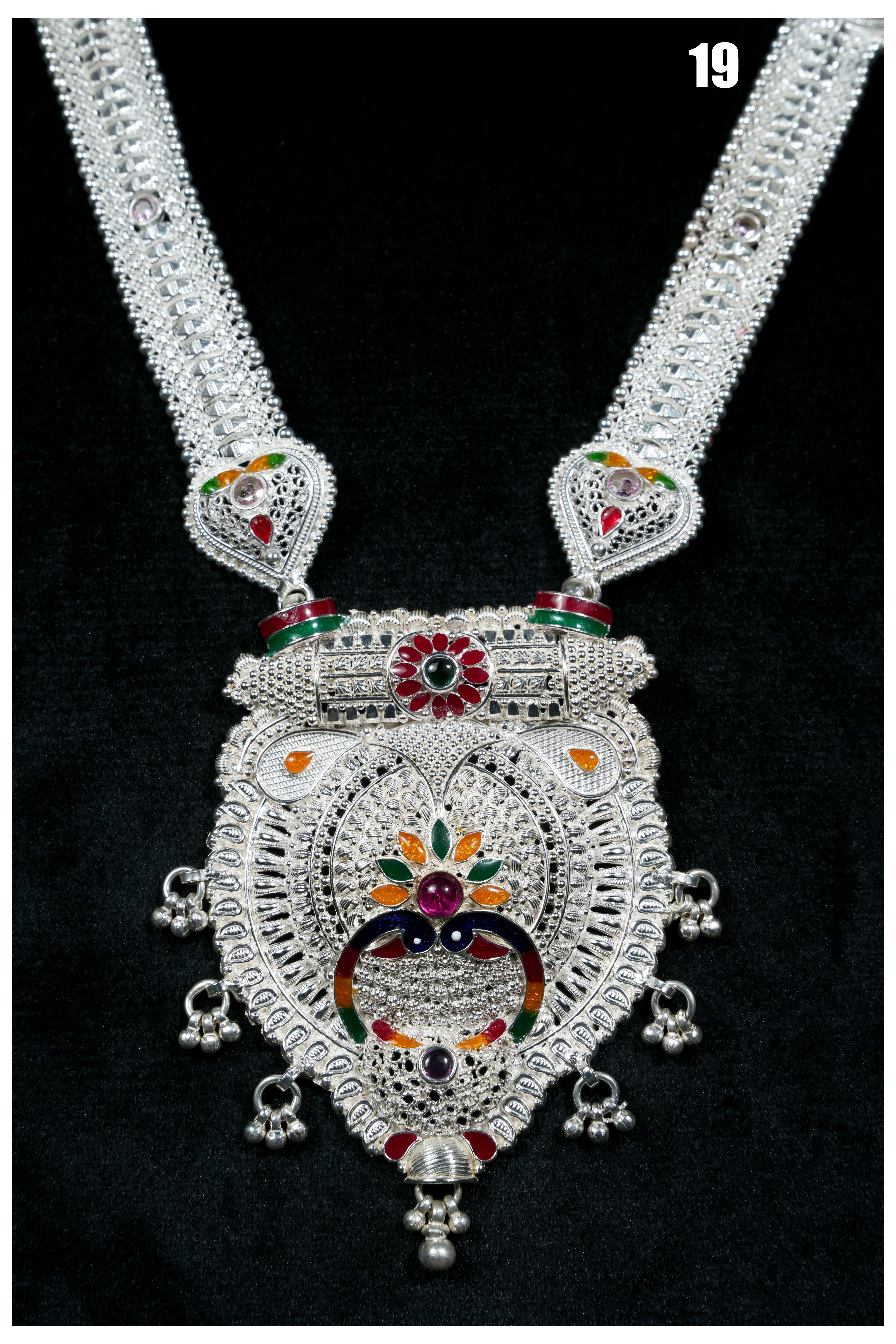 Manish Jewellers Silver Rani Haar For Girls & Women