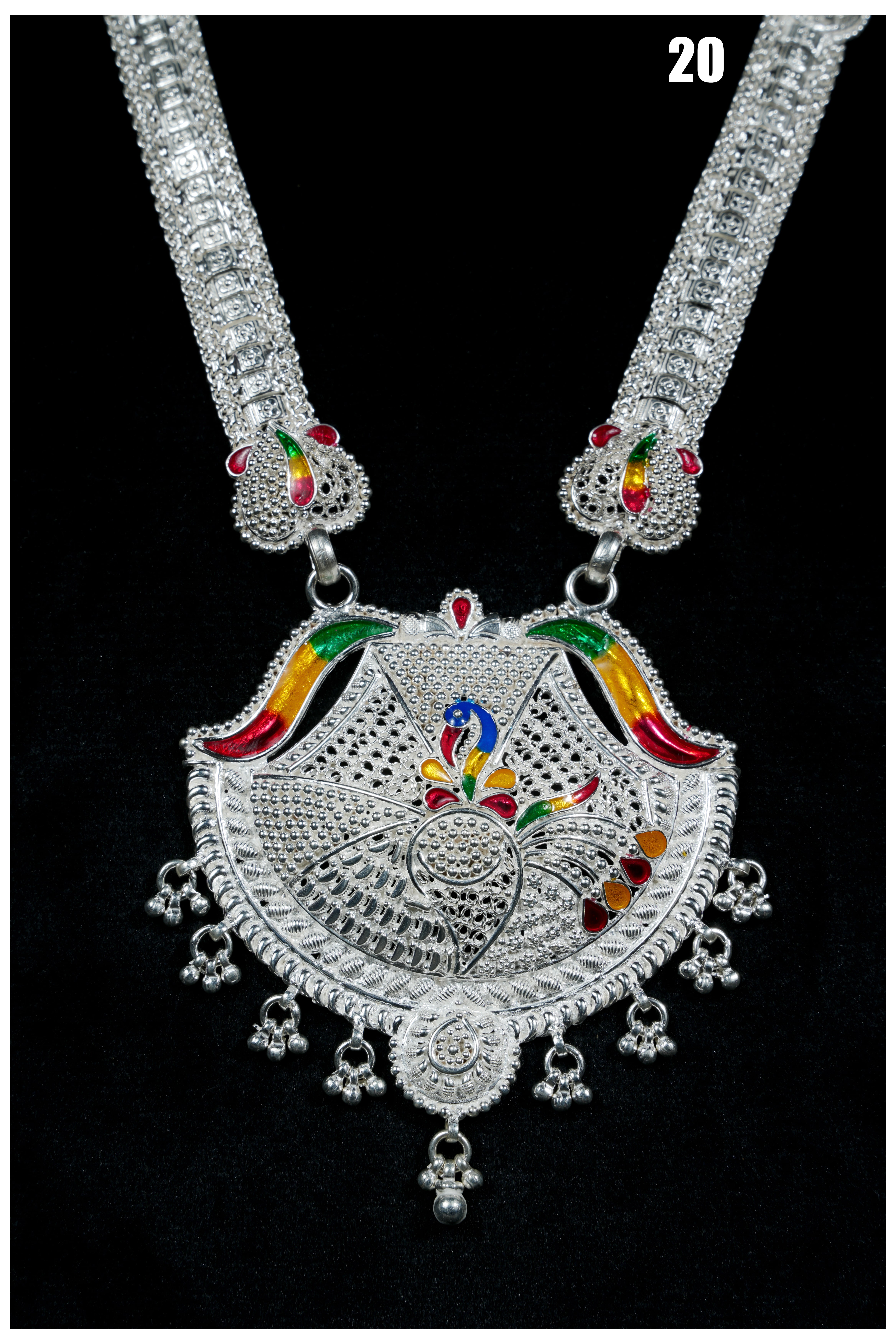 Manish Jewellers Silver Rani Haar For Girls & Women