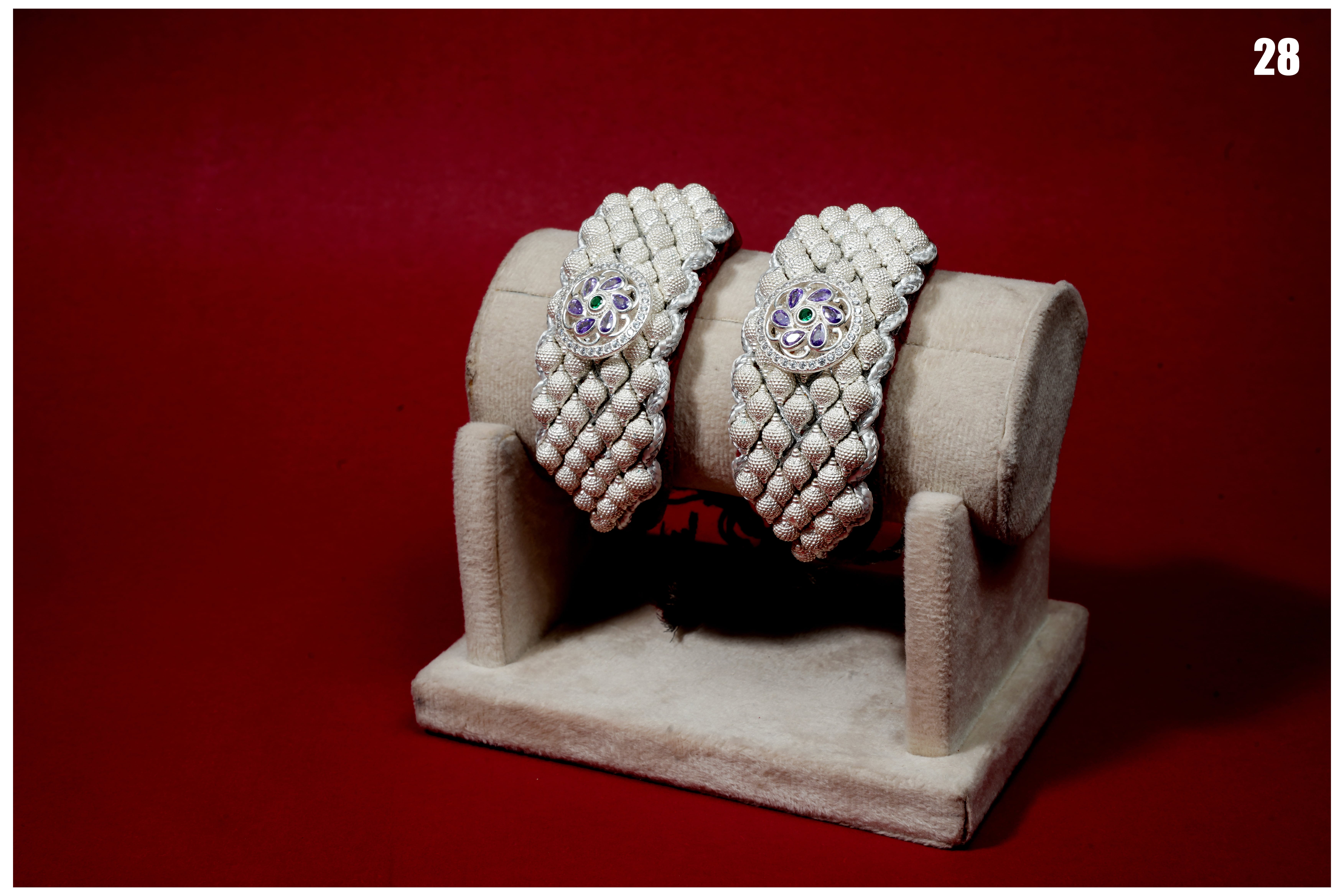 Manish Jewellers Silver Rajputi Pochi For Girls & Women