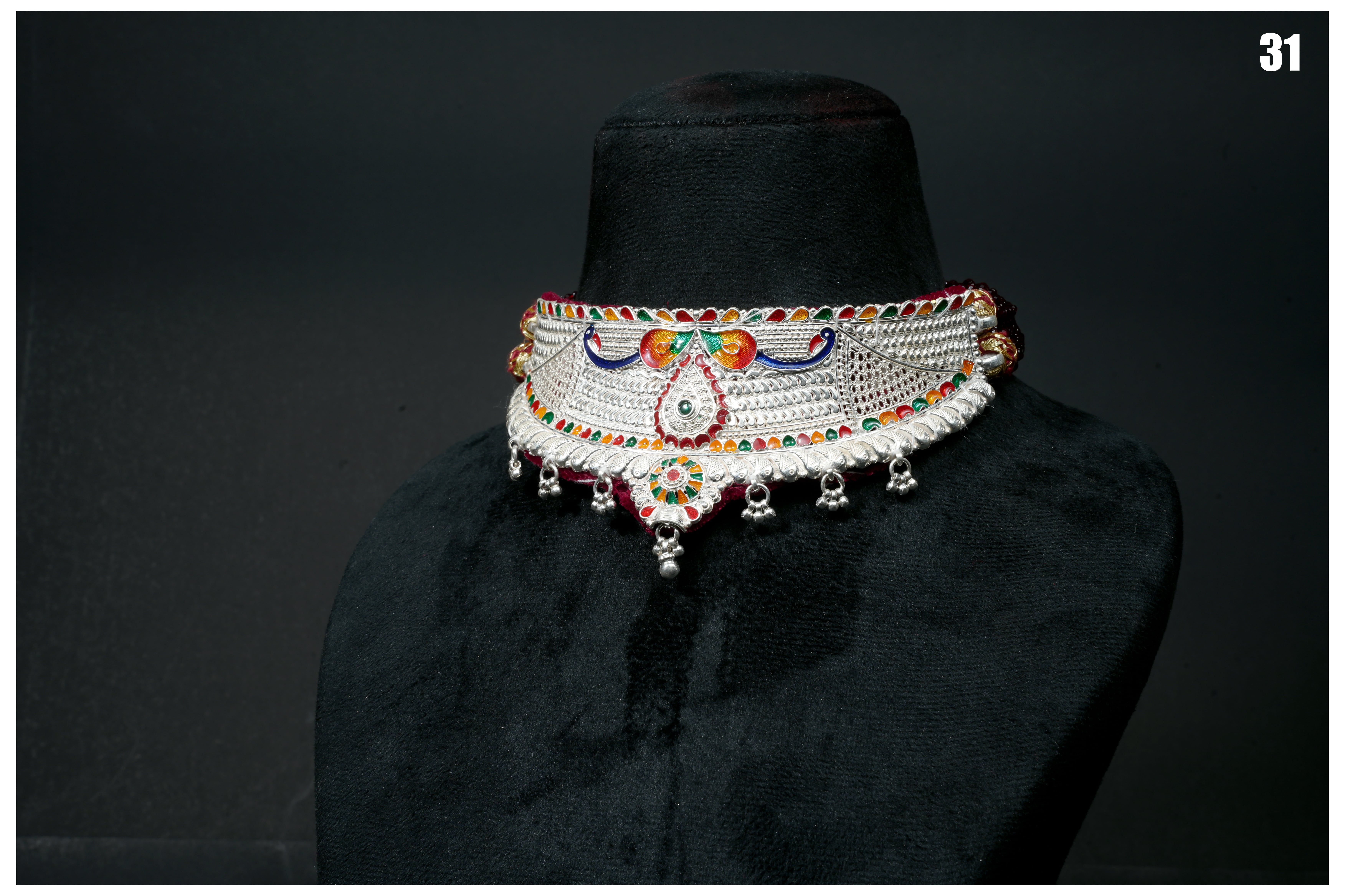 Manish Jewellers Silver Choker Set For Girls & Women