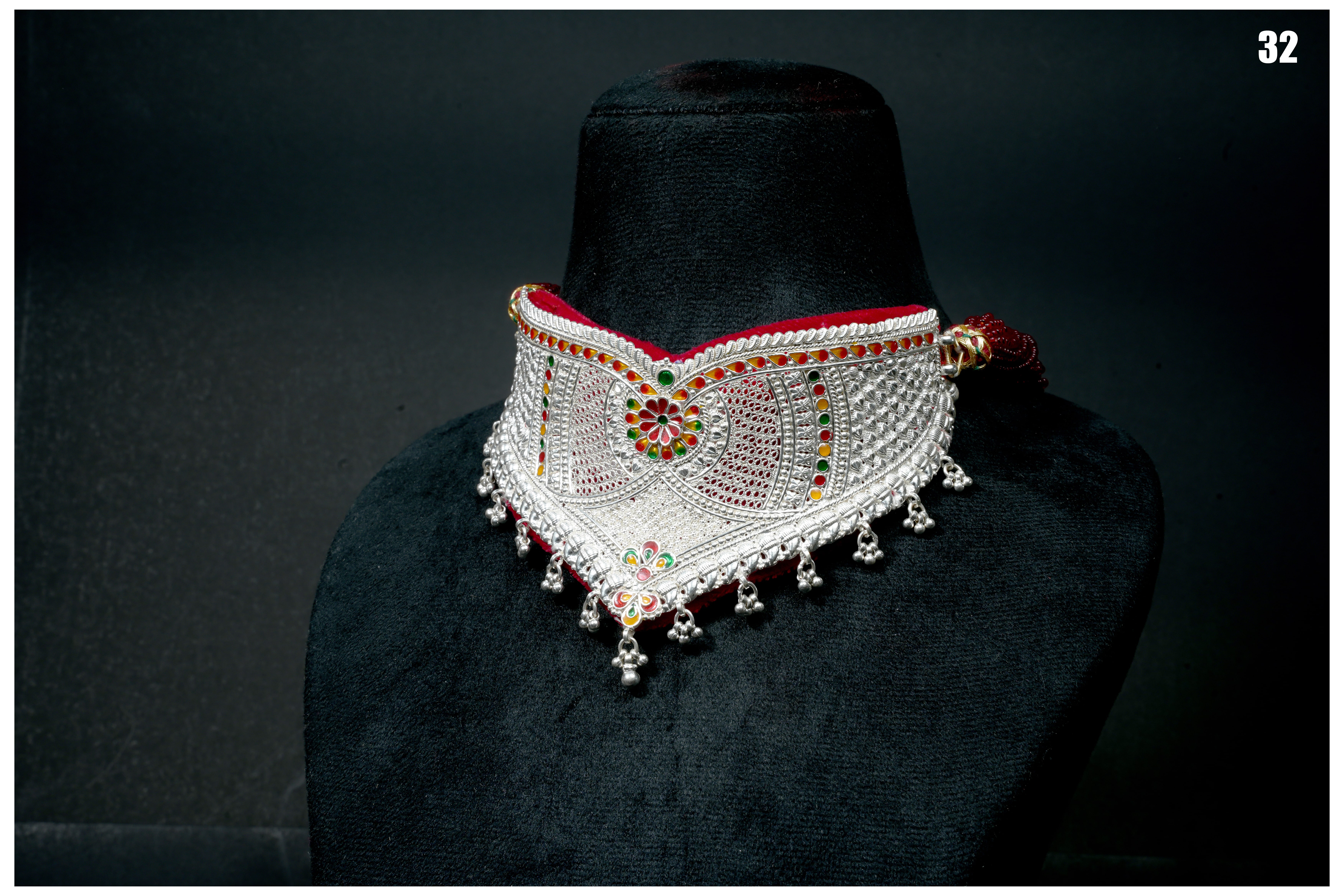 Manish Jewellers Silver Choker Set For Girls & Women