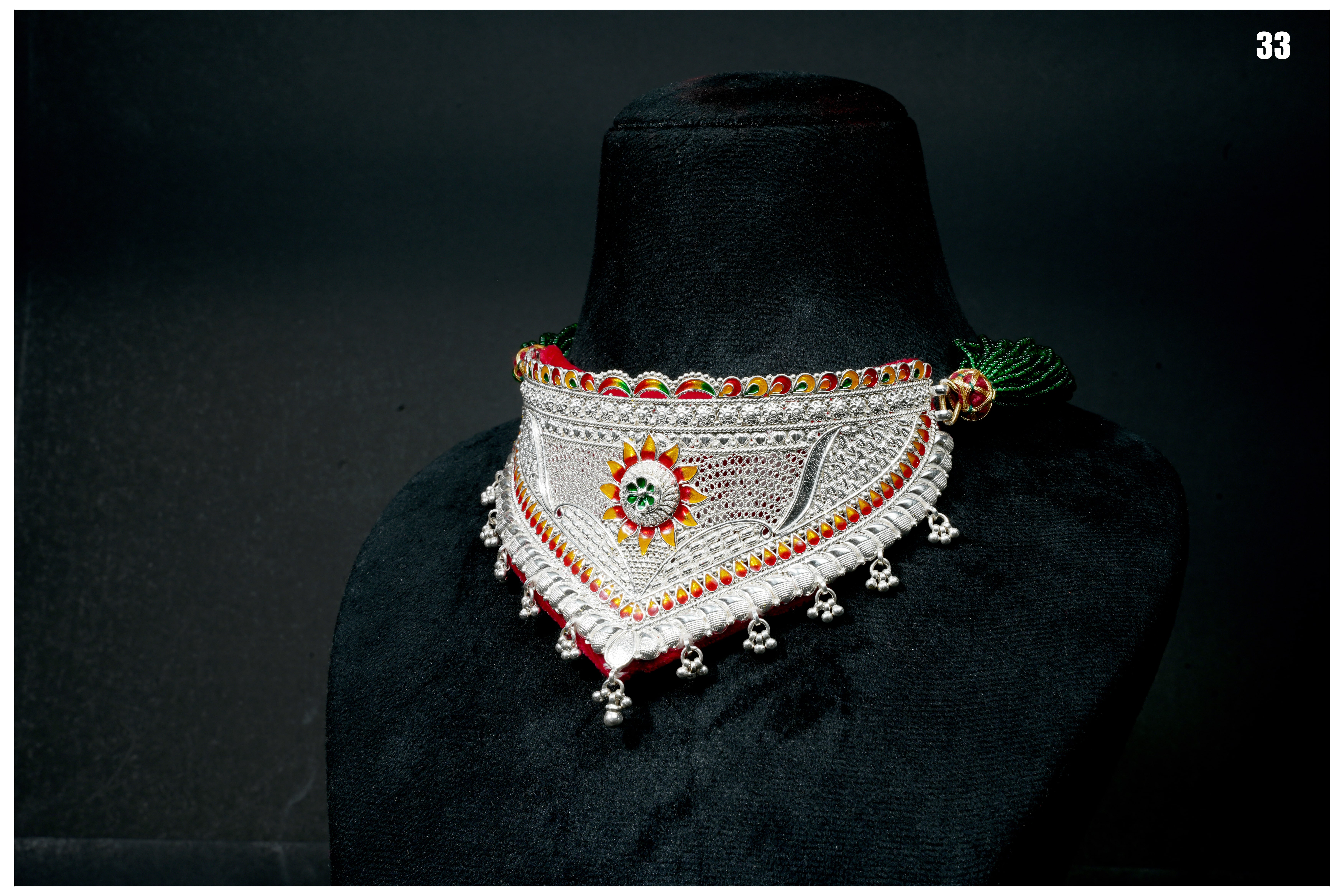 Manish Jewellers Silver Choker Set For Girls & Women