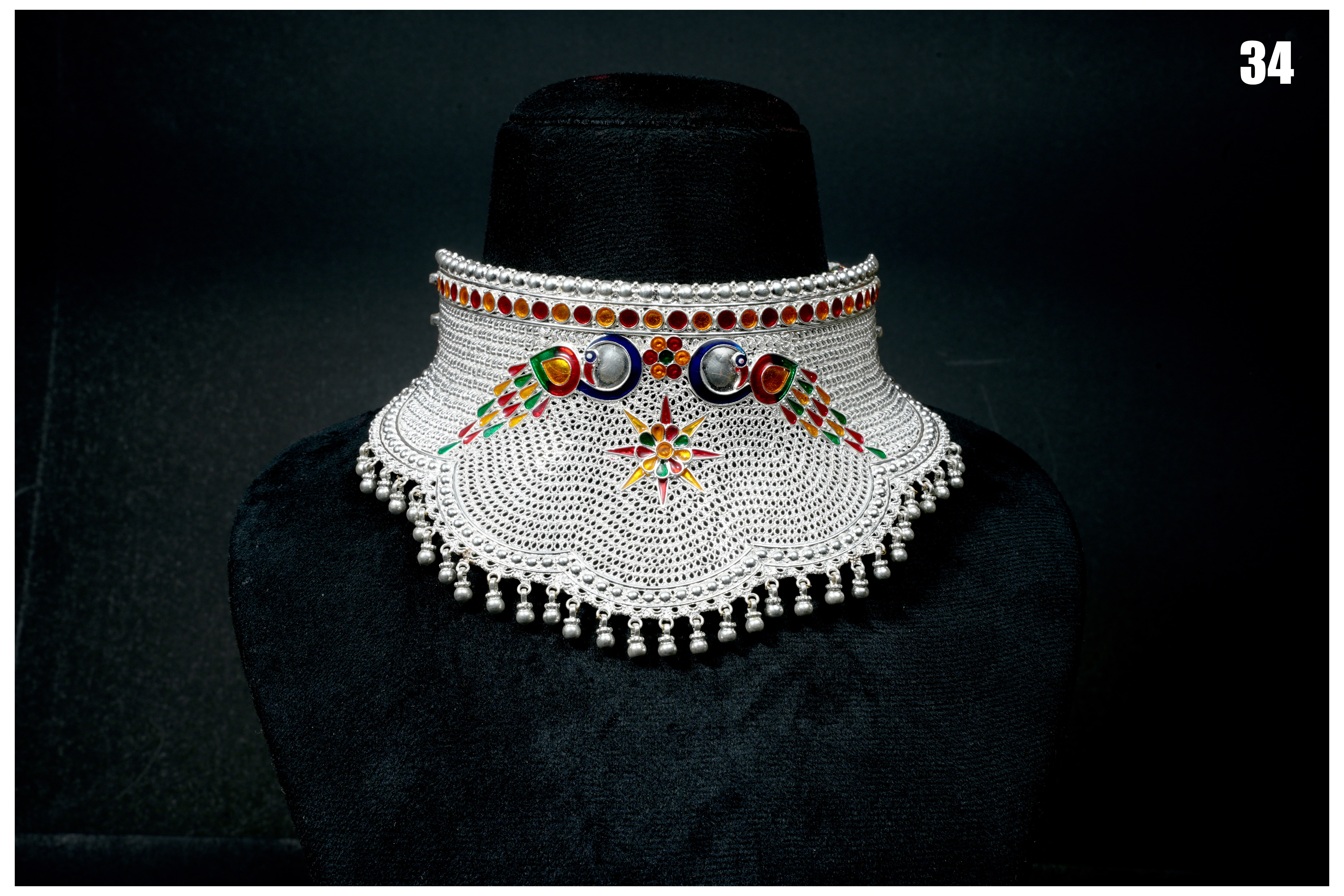 Manish Jewellers Silver Choker Set For Girls & Women