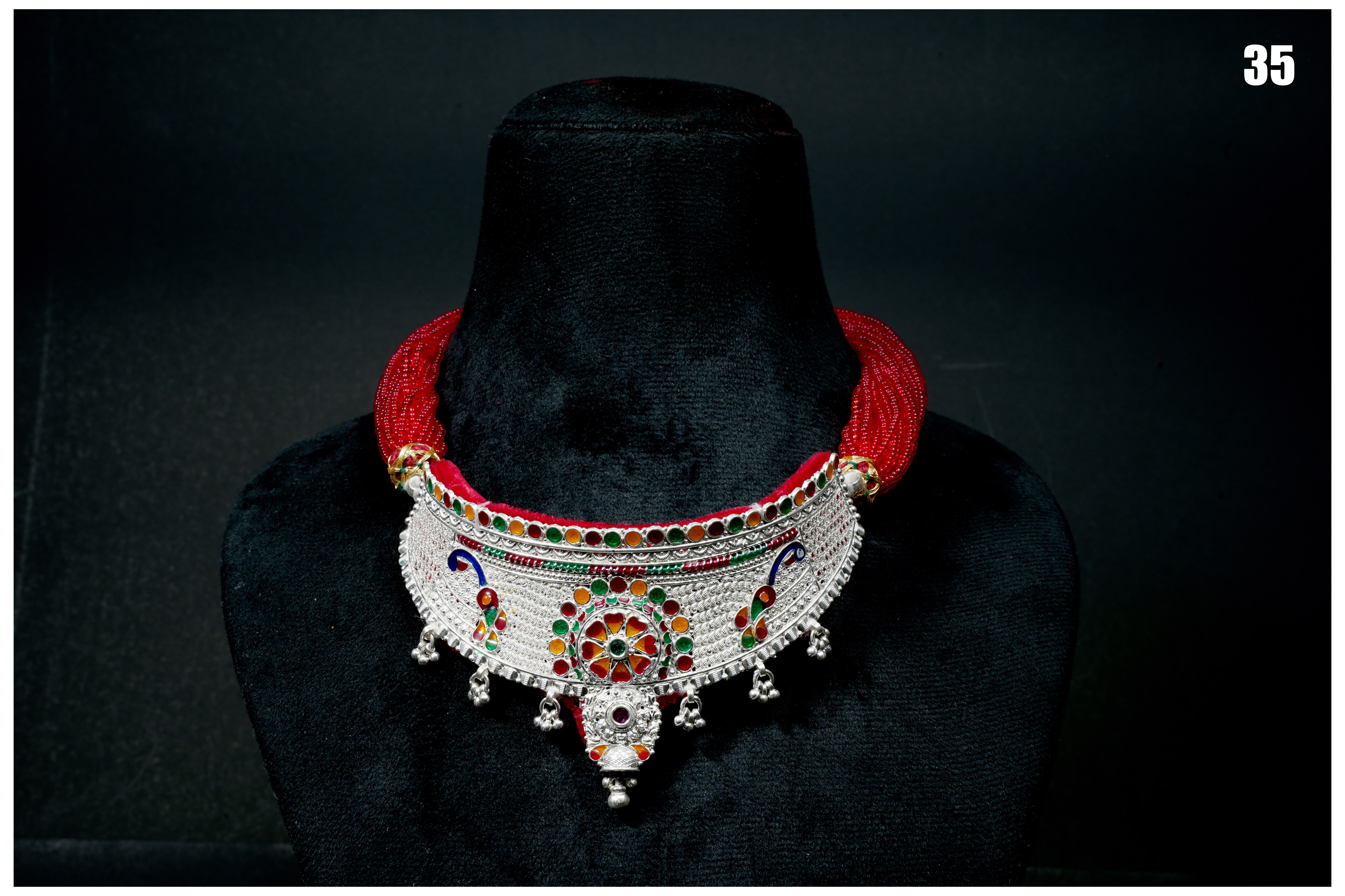 Manish Jewellers Silver Choker Set For Girls & Women