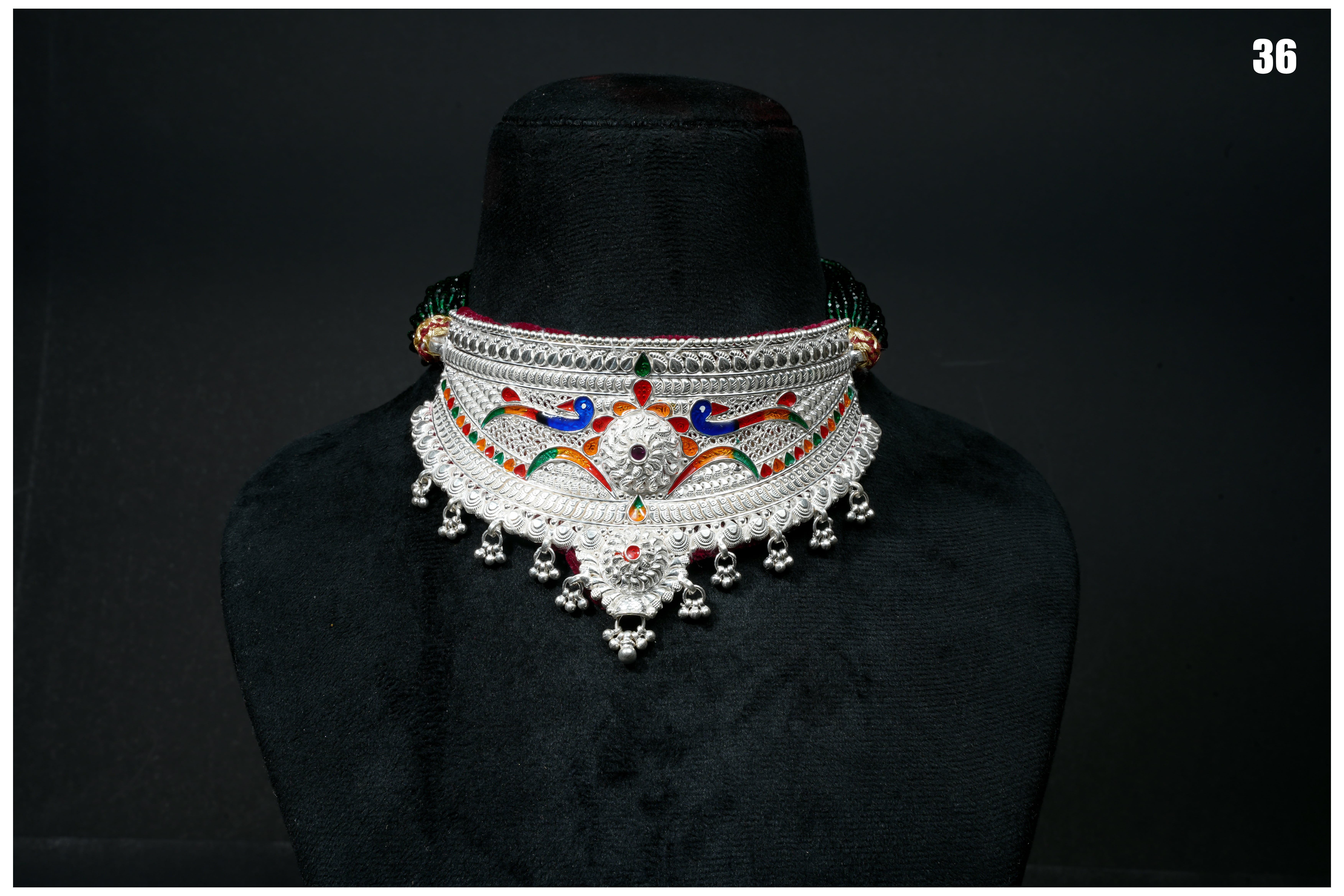 Manish Jewellers Silver Choker Set For Girls & Women