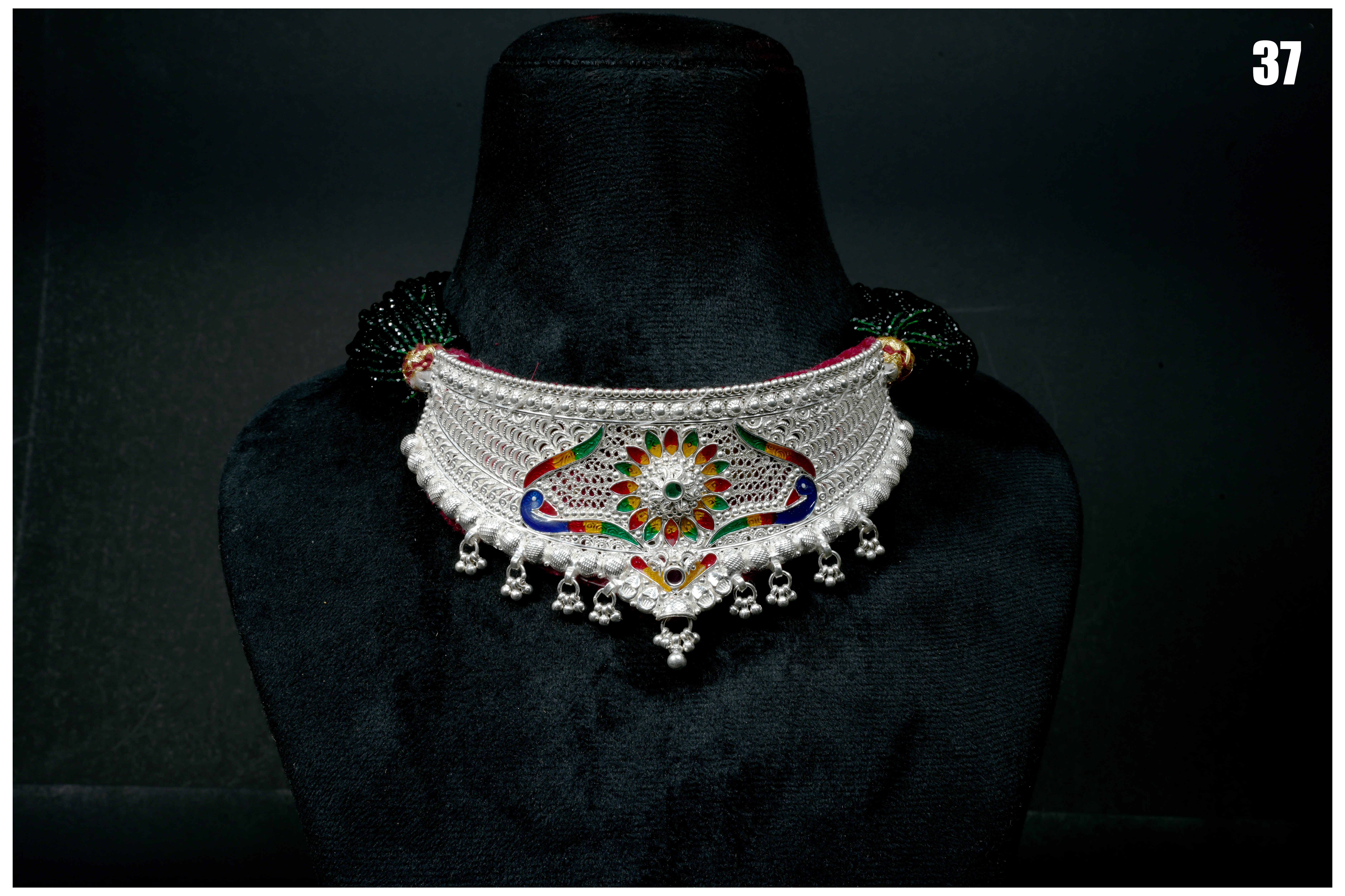 Manish Jewellers Silver Choker Set For Girls & Women