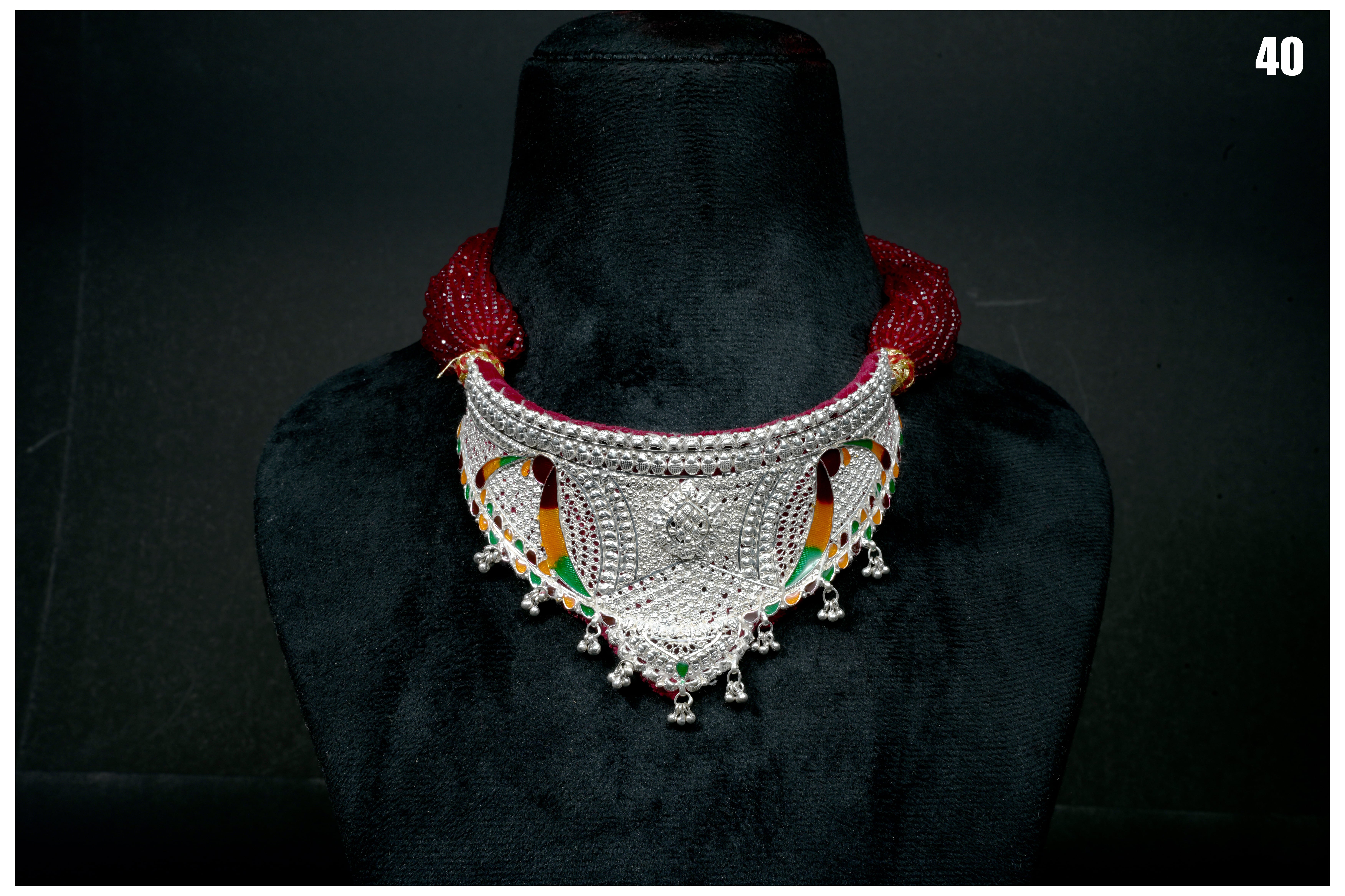 Manish Jewellers Silver Choker Set For Girls & Women