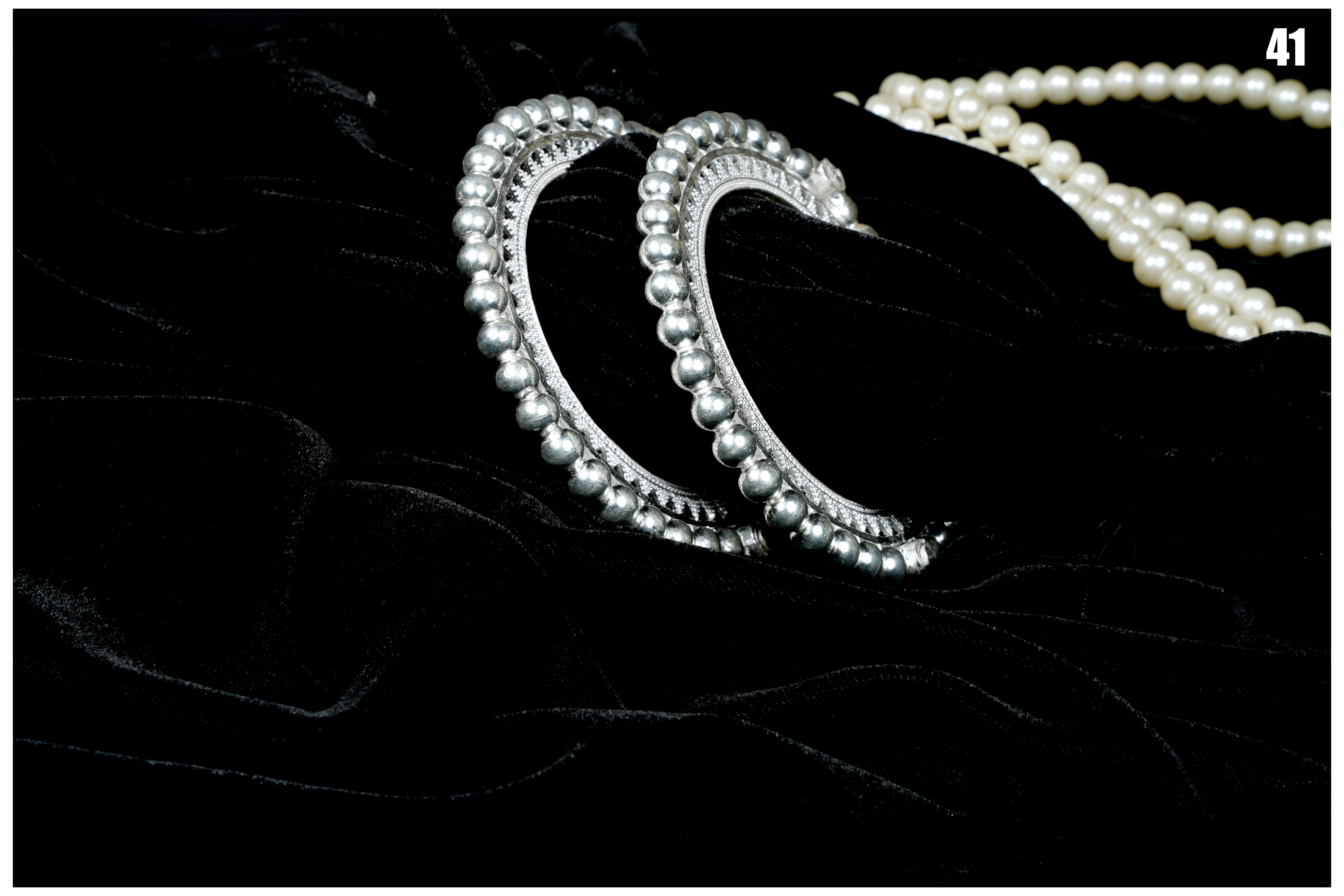 Manish Jewellers Silver Bangri 2-6 Size For Girls & Women