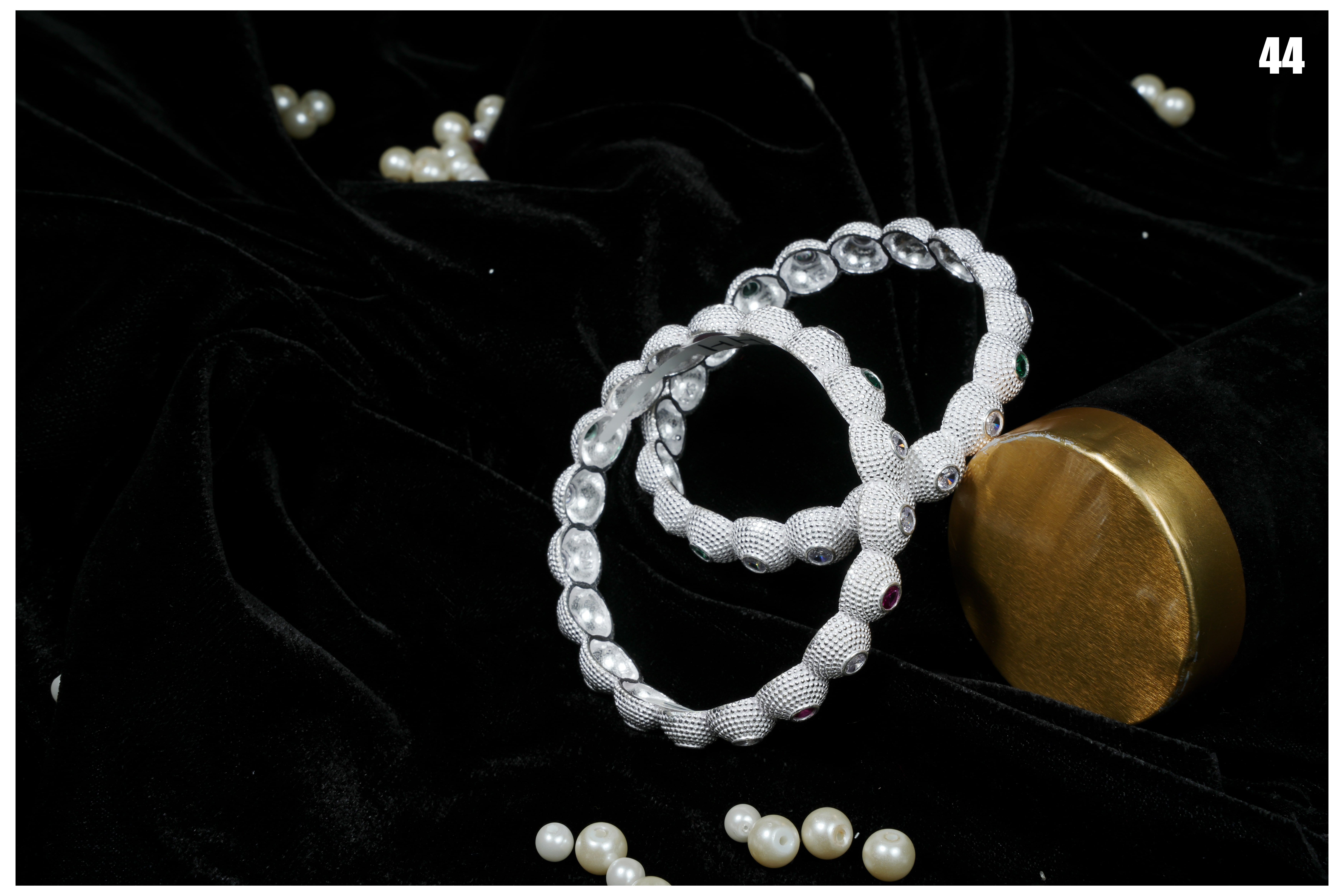 Manish Jewellers Silver Bangri 2-8 Size For Girls & Women