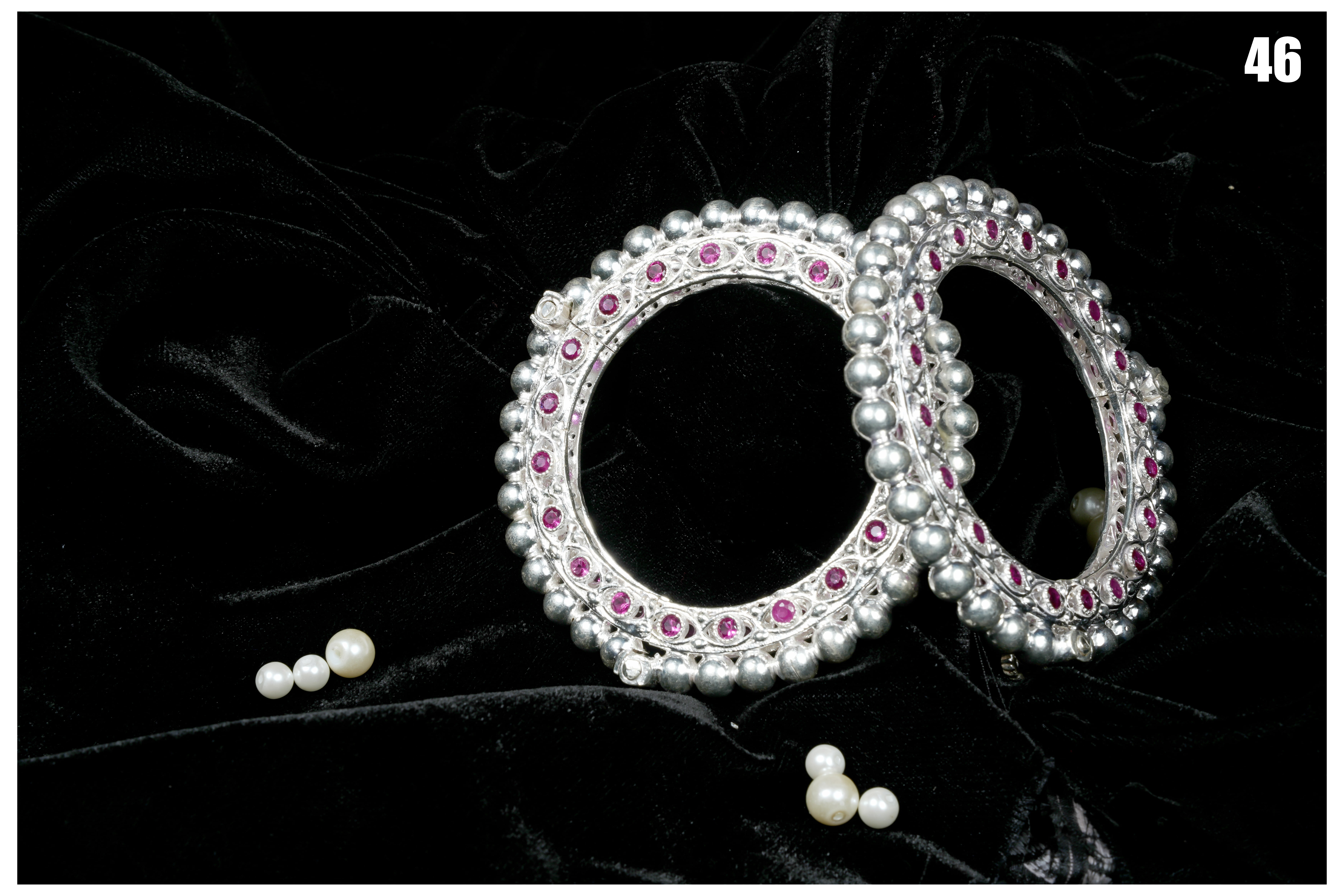 Manish Jewellers Silver Bangri 2-4 Size For Girls & Women