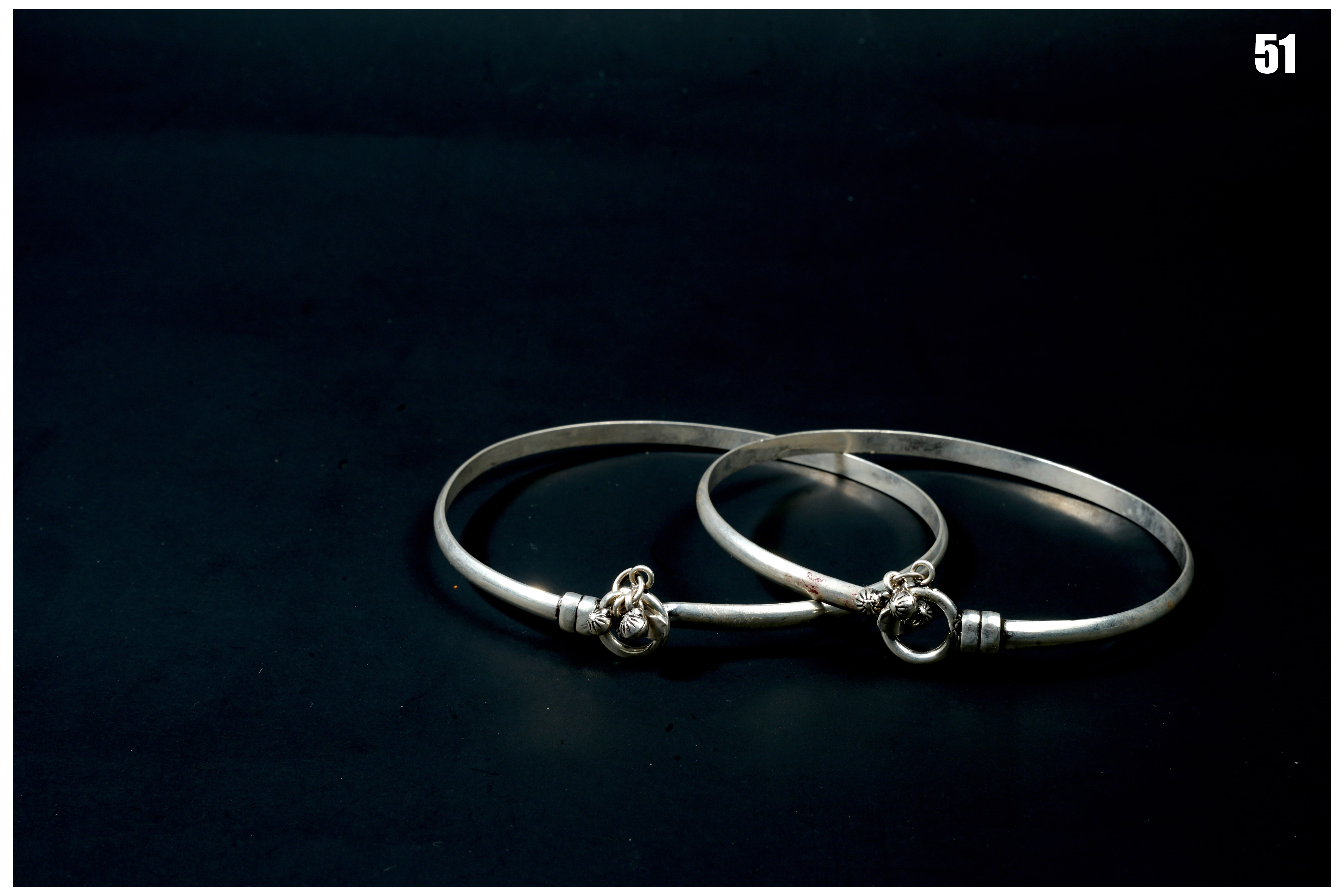 Manish Jewellers Silver Per Kada For Girls & Women