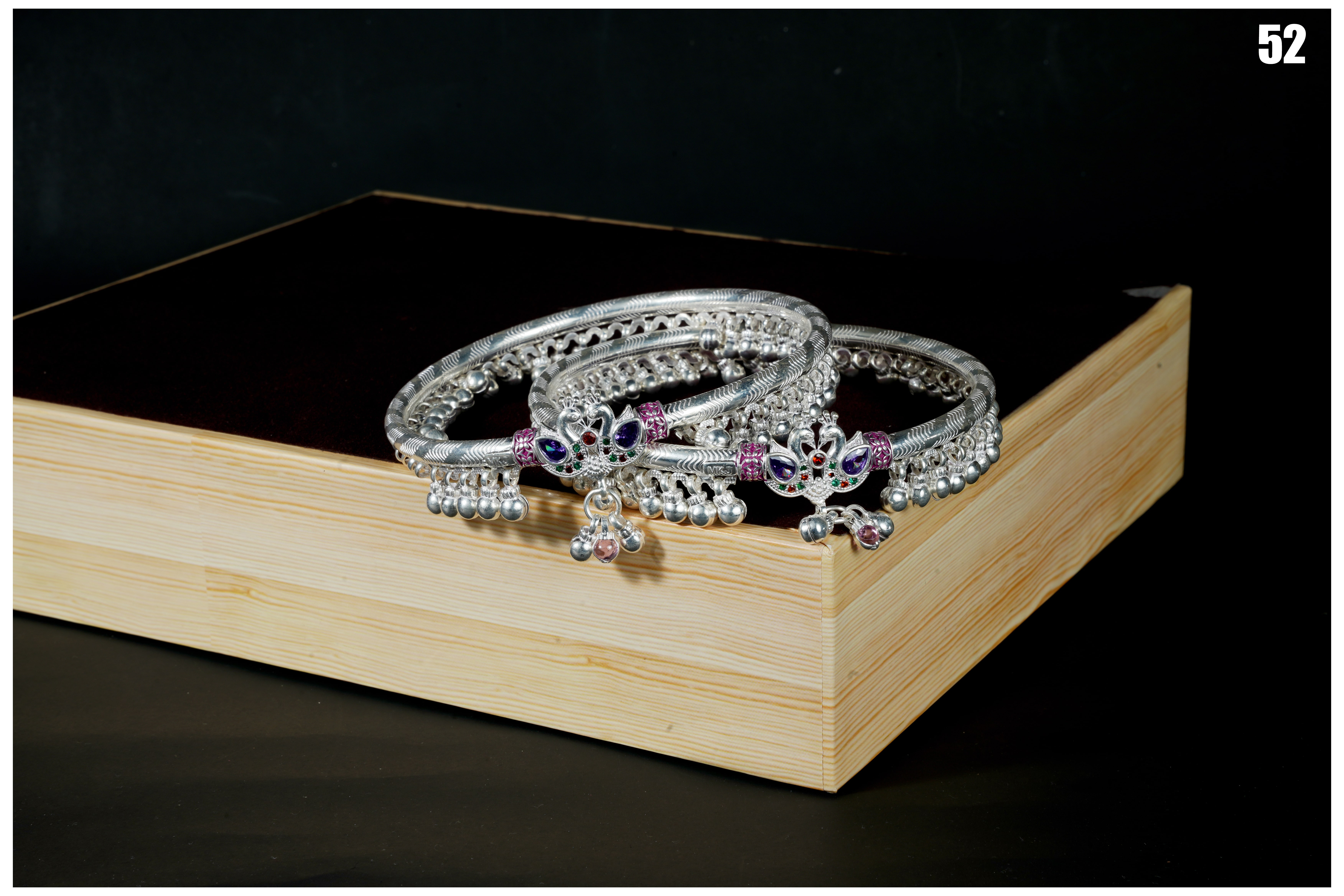 Manish Jewellers Silver Per Kada For Girls & Women