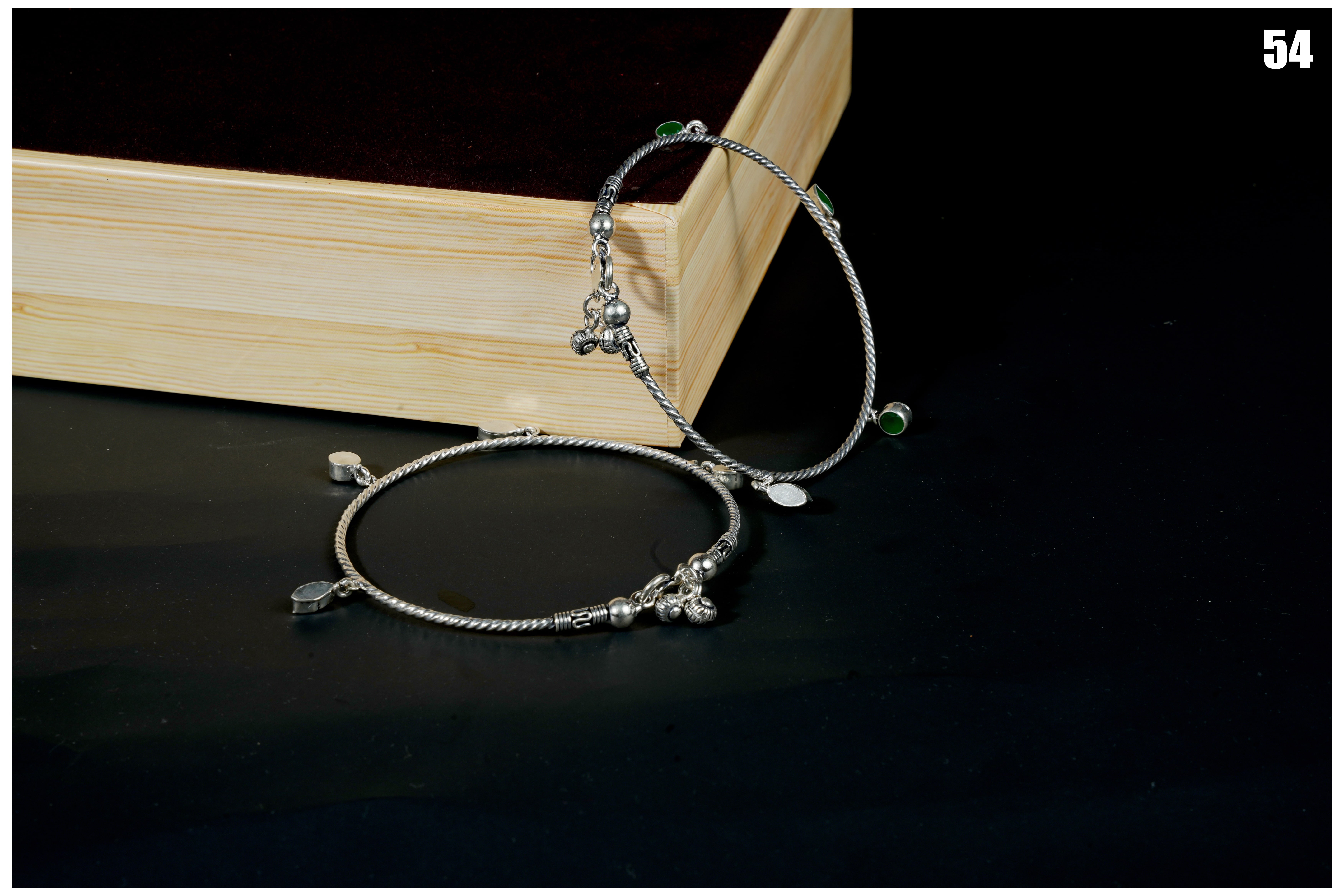 Manish Jewellers Silver Per Kada For Girls & Women