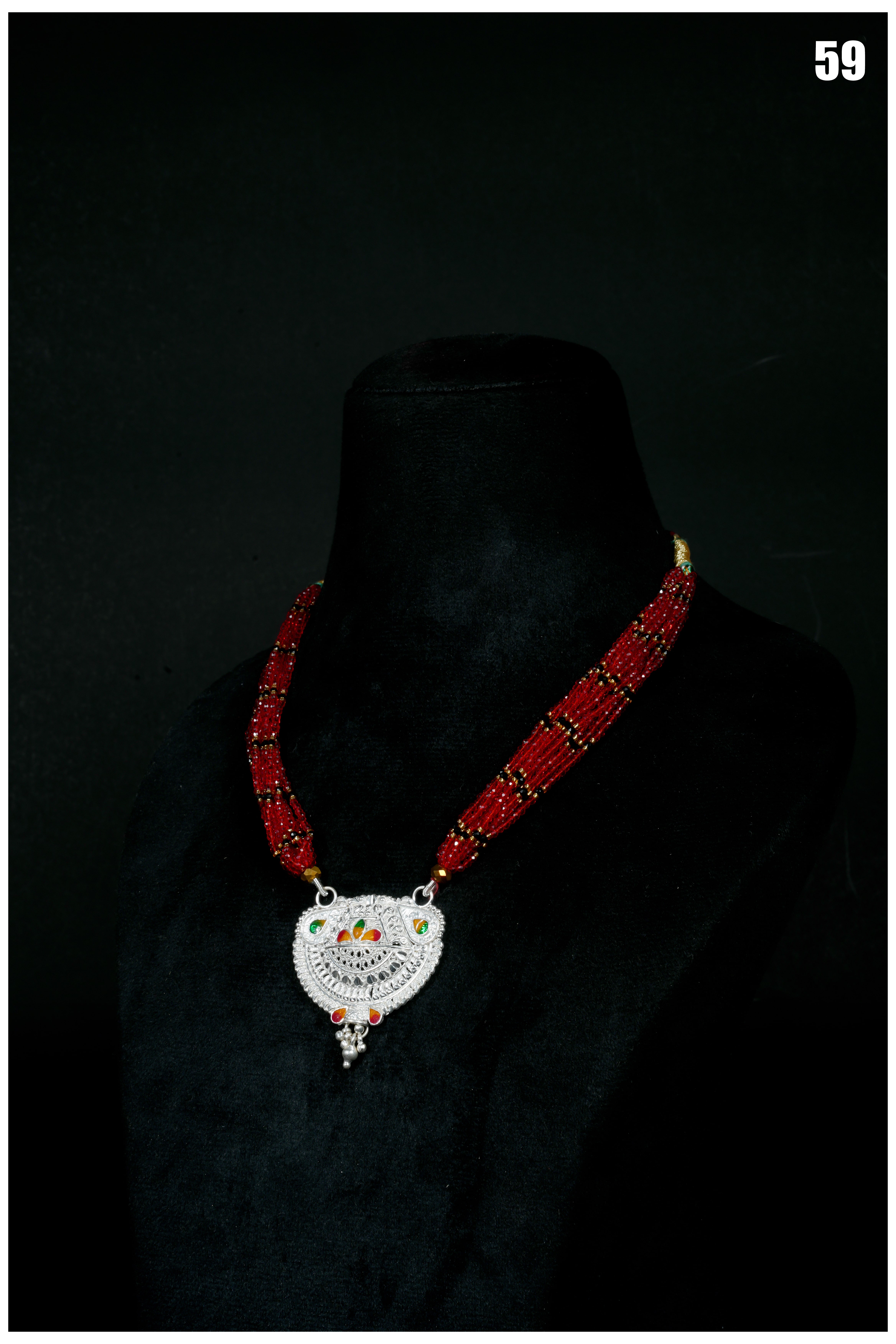 Manish Jewellers Desi Silver Mangalsutra For Girls & Women