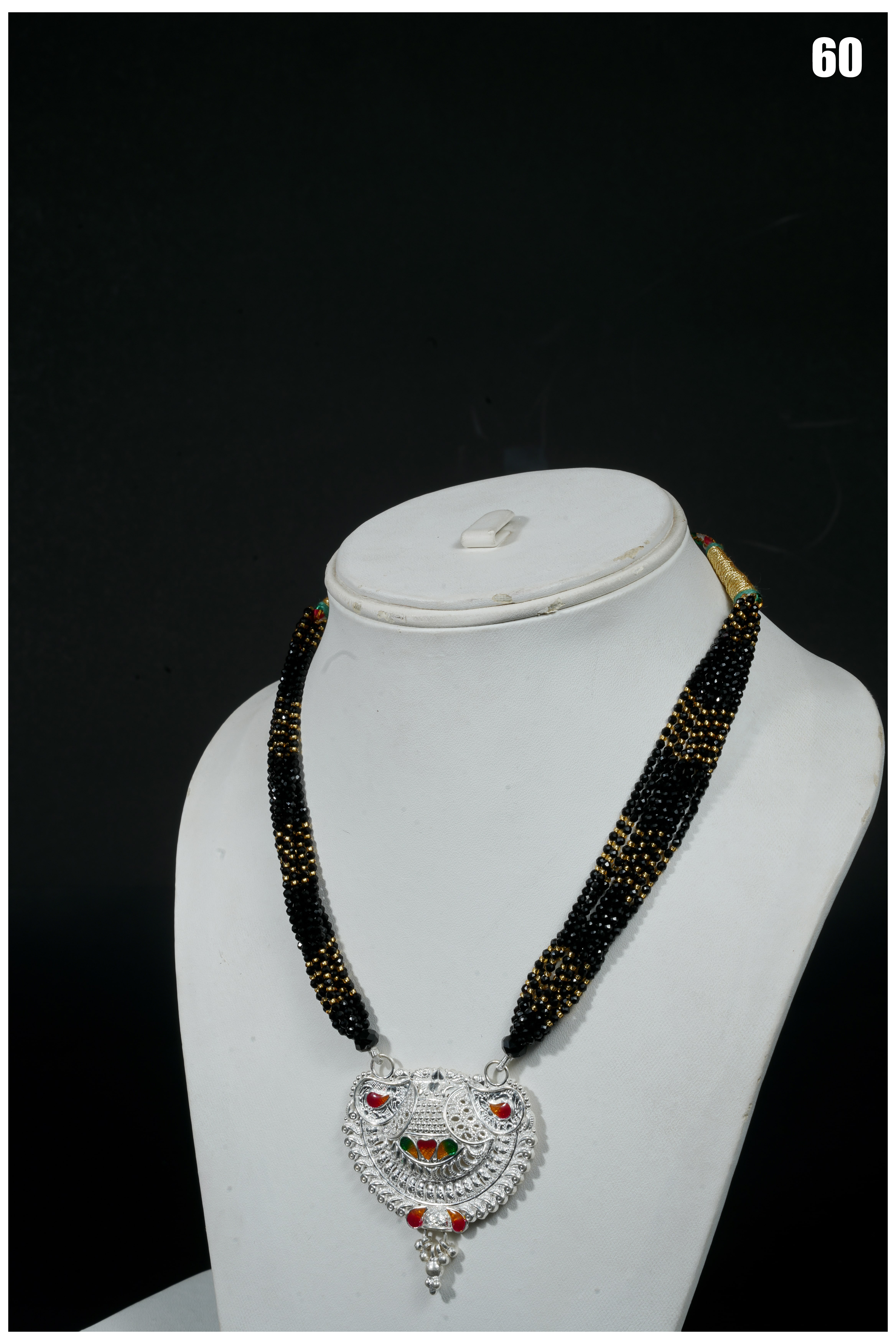 Manish Jewellers Desi Silver Mangalsutra For Girls & Women