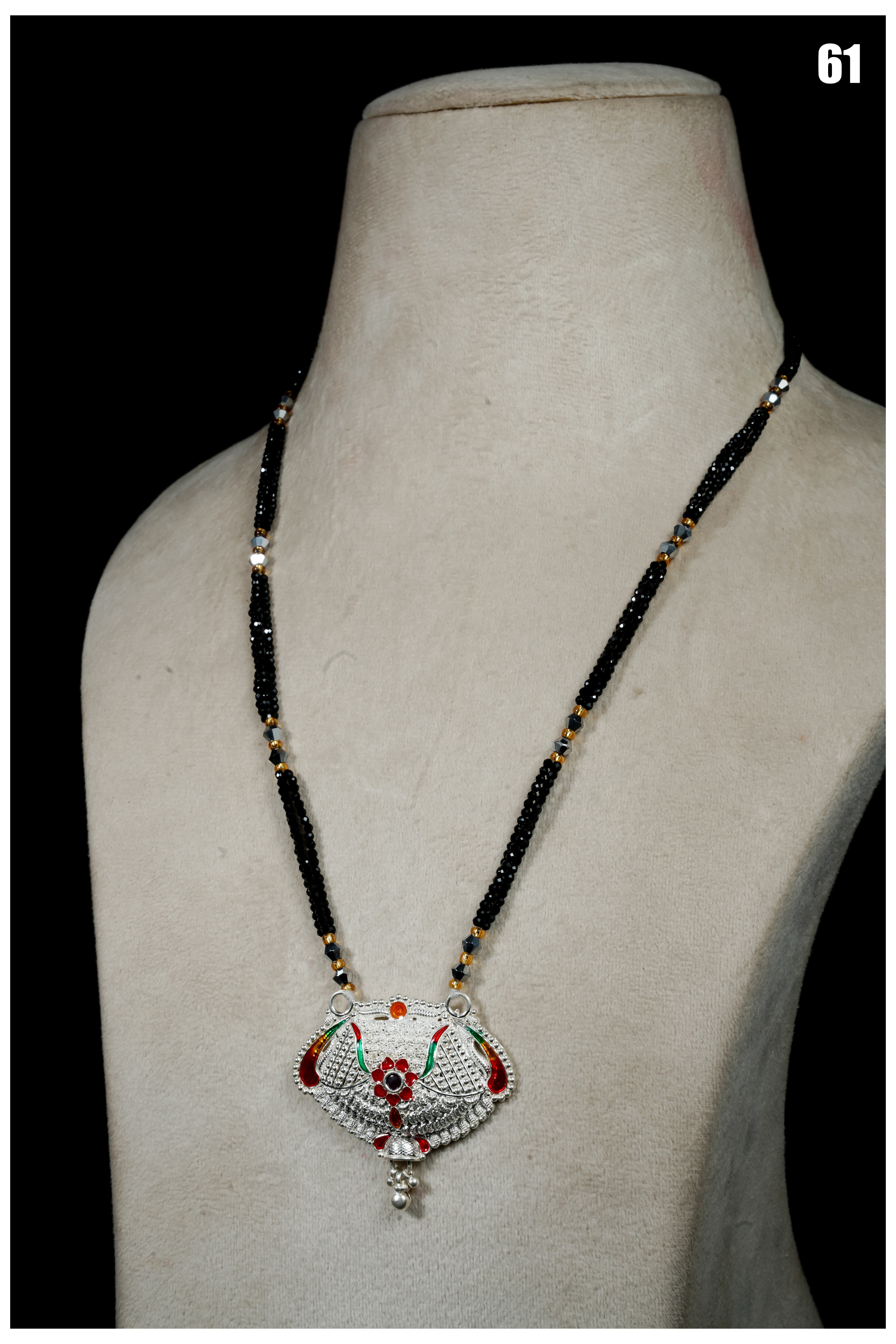 Manish Jewellers Desi Silver Mangalsutra For Girls & Women